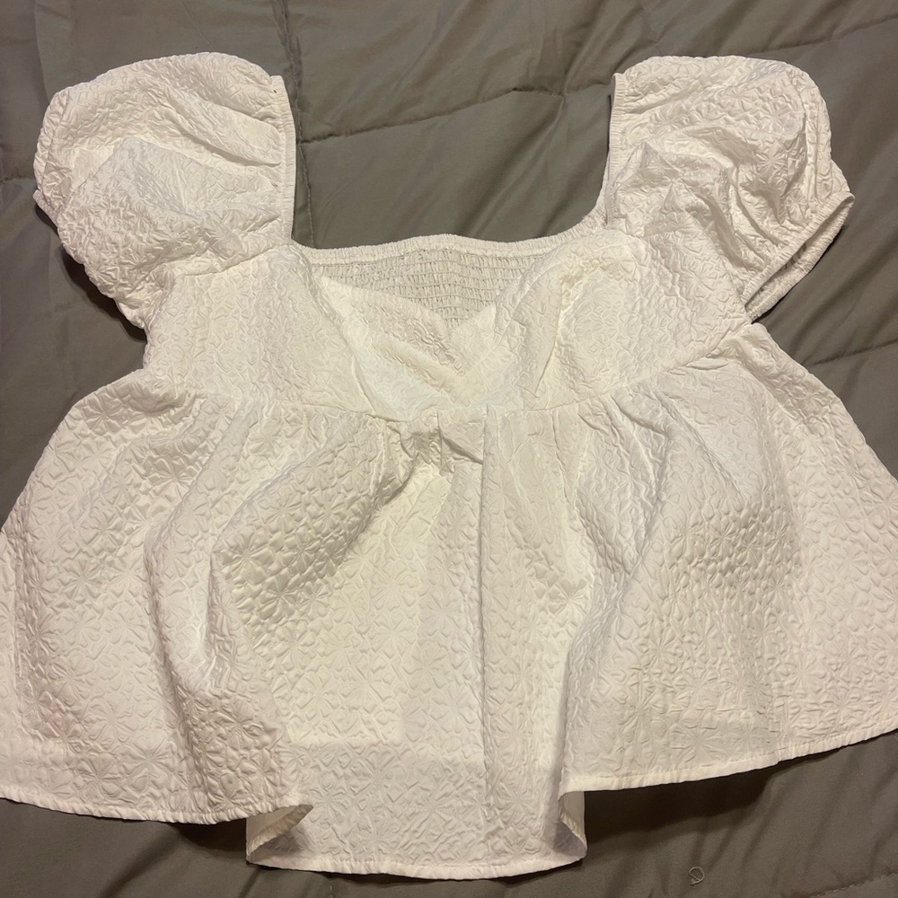 White SHEIN top for sale